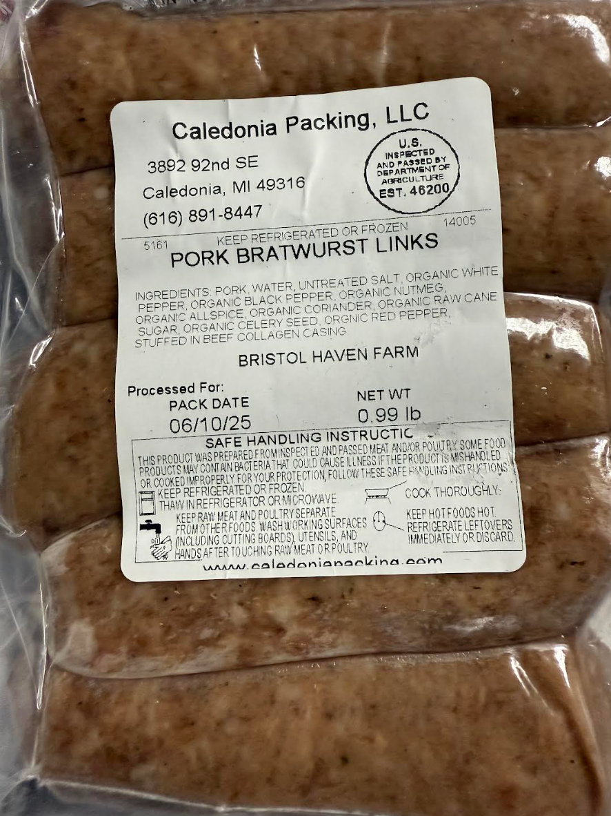 Bratwurst Links (organic spices)