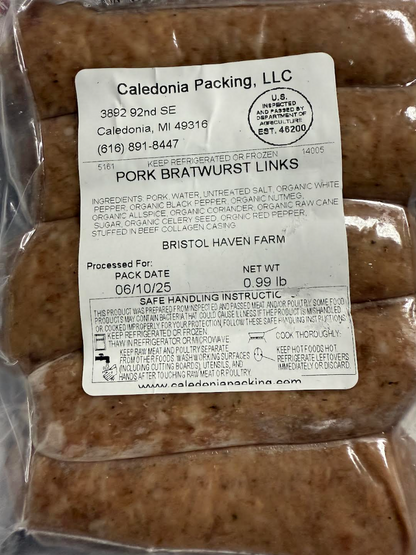Bratwurst Links (organic spices)