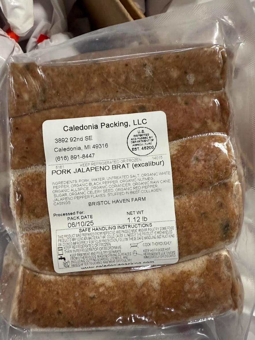 Jalapeno Brats (organic spices)